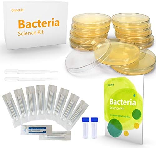 Bacteria Science Kit Petri Dishes with Agar Educational STEM Science Fair Project Kit for Kids Age 9 and Above