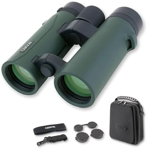 Carson RD Series 10x34mm Open-Bridge Waterproof Compact High Definition Binoculars