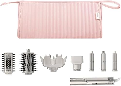 Dy son Air wrap Travel Case Hair Tools Travel Bag for Shark Flexstyle Carrying Case Portable Shark Hair Dryer Revlon Flat Curling Iron Organizer(Pink)