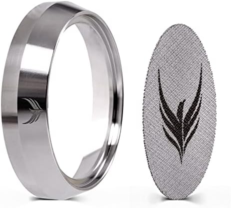 54mm Espresso Dosing Funnel and Puck Screen Set Magnetic Coffee Dosing Ring And Filter for Portafilters Compatible with 54mm Breville Portafilter Basket Premium Espresso Machine Accessories