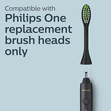 Philips One by Sonicare Rechargeable Toothbrush, Brush Head Bundle, Shadow Black, BD3001/AZ