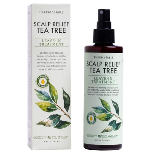 Scalp Relief Tea Tree Leave-In Conditioner, Relieve Itchy, Dry Scalp, Detangles Hair, 240ml/8 fl oz