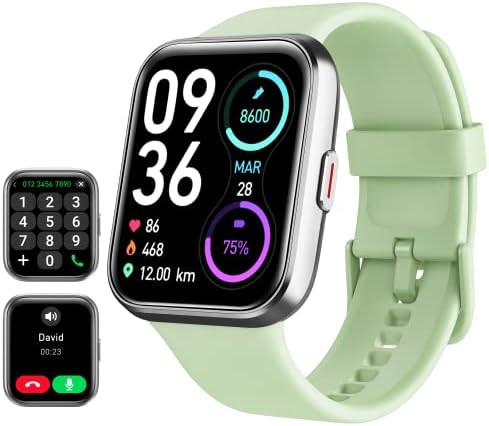 Smart Watch for Men Women(Call Receive/Dial), Alexa Built-in, 1.8" Touch Screen Fitness Tracker with Heart Rate Sleep Tracking, 100 Sports Modes, 5ATM Waterproof Smartwatch for Android iPhone