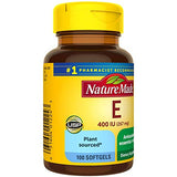 Nature Made Vitamin E 267 mg (400 IU) d-Alpha, Dietary Supplement for Antioxidant Support, 100 Softgels, 100 Day Supply