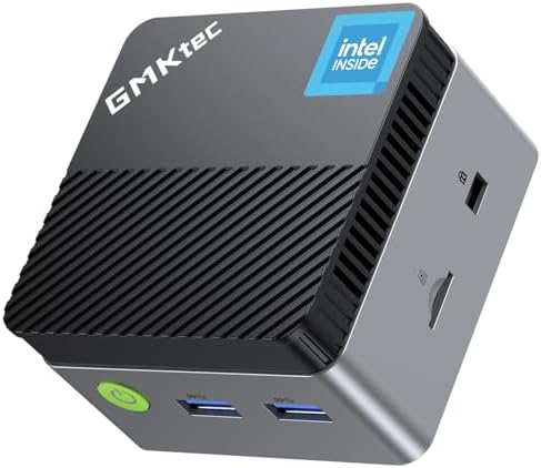 GMKtec Mini PC NucBox G5, Intel 12th Gen Alder Lake N97 (up to 3.6GHz), 12GB RAM 256GB M.2 SSD, Home, Business, Office Mini Computer, 4K UHD Dual HDIMI, RJ45 Ethernet