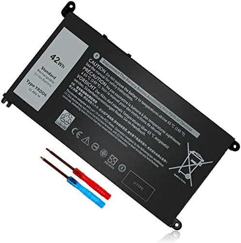 YRDD6 Laptop Battery for Dell Inspiron 15 3493 3501 3582 3583 3584 3593 3793 5480 5481 5482 5485 5491 5493 5585 5590 5591 5593 5594 5598 7586 OYRDD6 VM732 OVM732 1VX1H 01VX1H（42Wh 11.4V 3-cell）