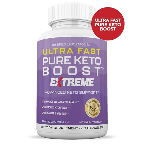 (2 Pack) Ultra Fast Pure Keto Boost Extreme Keto Pills 1675MG New & Improved Formula Contains Apple Cider Vinegar Extra Virgin Olive Oil Powder Green Tea Leaf 120 Capsules