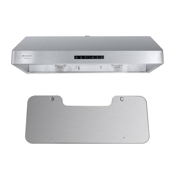 Pacific Trusteam Under Cabinet Hood SC8830BS Bundle with Pacific SUS304 Deflector Board…