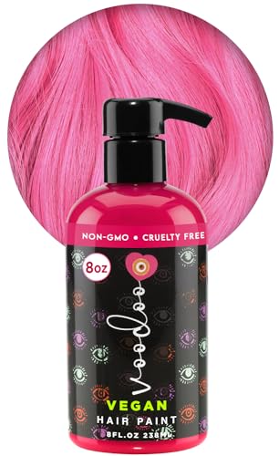 MOEHAIR VOODOO Pink Hair Dye, 8 Oz (Puppy Love), Pastel Pink, Vegan & Cruelty-Free, Semi-Permanent Hair Color, Intermixable, Ammonia, Sulfate & Paraben-Free