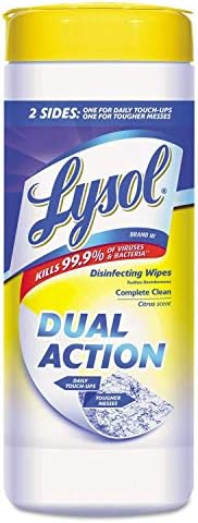 Lysol Dual Action Disinfecting Wipes, Citrus, 35 ct (Pack of 3)