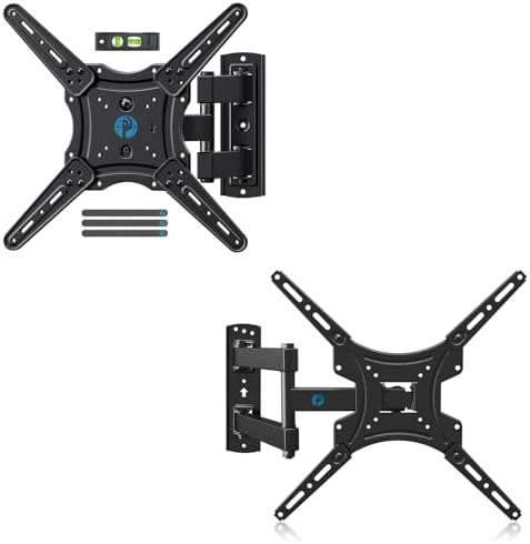Pipishell Full Motion TV Wall Mount for 26-60 inch Flat or Curved TVs up to 77 lbs & Full Motion TV Wall Mount for Most 26-55 Inch TVs