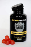 THICKGROW BIGBEARD Gummies - Get a Stronger, Longer, Thicker Beard Growth Formula for Men with Biotin, B12, and 10+ Elite Beard-Building Vitamins Nutrients 60 Cherry Flavored Gummies!