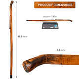 Kodera Wooden Cane, Walking Cane for Men and Women, Walking Sticks Wood for Men for Hiking, Wooden Walking Sticks for Hiking, Ergonomic Wood Walking Sticks for Seniors, 48 Inch