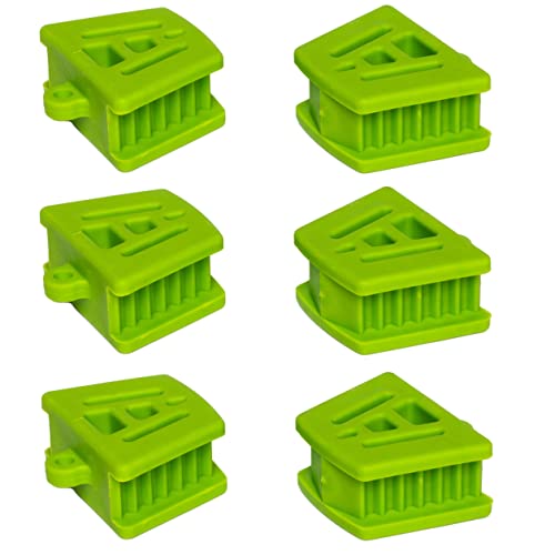 Medium Green Dental Bite Blocks - Autoclave Dental Silicone Mouth Props - Dental Cheek Retractor & Mouth Opener (Bag of 6) by PlastCare USA