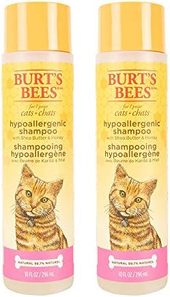 Burt's Bees for Pets Hypoallergenic Shampoo for Cats with Shea Butter and Honey, 2pk, 99.7% Natural Origin Formulas, Pet Shampoo for Cats, Gentle Cat Shampoo, Cat Shampoo for Itchy Skin, 2pk, 10 oz