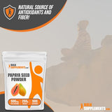 BULKSUPPLEMENTS.COM Papaya Seed Powder - from Carica Papaya Seeds, Papaya Powder - Papaya Digestive Support, Gluten Free & Sugar Free, 500mg per Serving, 250g (8.8 oz)