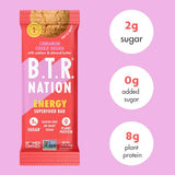 B.T.R. Bar Superfood Keto Protein Bars, Plant Based Vegan Protein, Low Carb Food, Low Calorie, Gluten Free, No Sugar Alcohols, Boosted with Superfoods & Adaptogens (12 Pack) (Cinnamon Cookie Dough ENERGY)