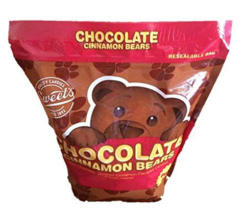 Sweet Candy Company Chocolate Covered Cinnamon Gummy Bears - Real Milk Chocolate, Gourmet Cinnamon Candy, Gluten Free Gummies for Kids and Adults, Kosher - 42 oz Resealable Bag (Pack of 1)
