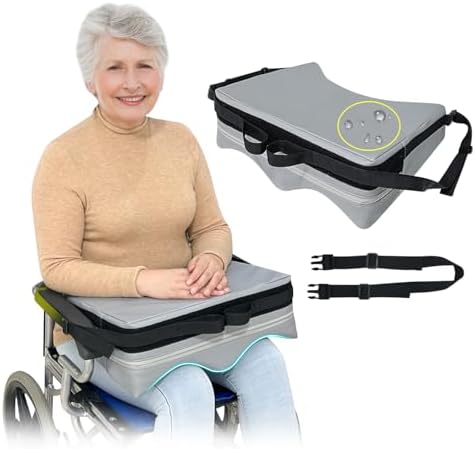 Wheelchair Lap Tray Cushion Wheelchair Lap Buddy for Seniors Removable Tray Table Dementia Patient Safety Positioning Prevents Forward Sliding Anti Fall Arm Support Lap Desk Reading Pillow