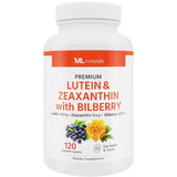 ML Naturals Premium Lutein & Zeaxanthin with Bilberry 120 Vegetable Capsules. (4 Month Supply) All-Natural. High Potency & Premium Quality