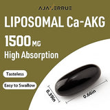 Liposomal Calcium AKG Supplement 1500 MG (Alpha-Ketoglutaric Acid), High Absorption, More Effective Than AAKG, Ca AKG for Longevity, Age Defense, Cellular Energy, Metabolic Function, 600 Softgels