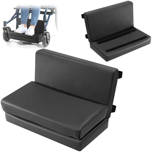 BALAPET Adjustable Wheelchair Leg Rest, High Density Foam Wheelchair Foot Support, Extender Calf Elevated Pad, Soft and Comfortable Leg Cushion Protector for Home Hospital(Black)