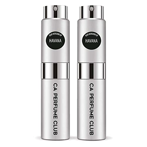 CA Perfume Impression of Havana For Men Replica Version Fragrance Dupes Concentrated Long Lasting Eau de Parfum Spray Refillable Atomizer Bottle 0.27 Fl Oz-X2
