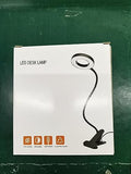 Woputne Desk Clip on Lamp for Reading Home Office, 10 Dimmable Brightness 3 Modes, Clamp Light for Bed Headboard, Craft