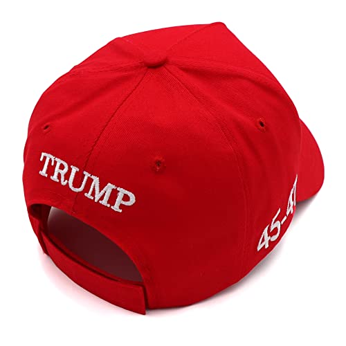 Trump Hat MAGA Hat Trump Merchandise Make America Great Again hat Donald Trump Slogan with USA Flag Embroidery Adjustable Baseball Cap