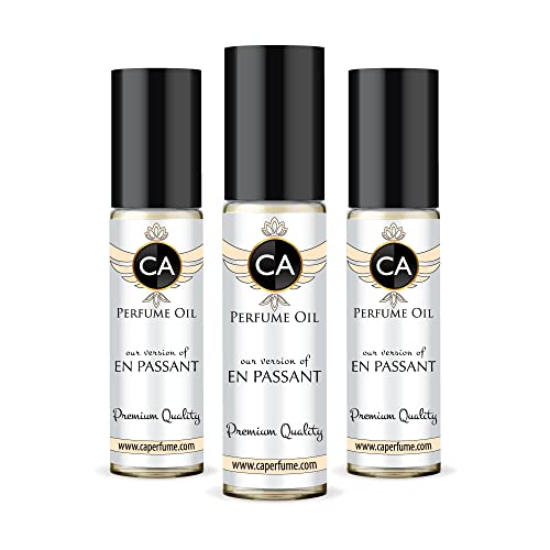 CA Perfume Club Impression of Fredarik M. En Passant For Women & Men Replica Fragrance Body Oil Dupes Alcohol-Free Essential Aromatherapy Sample Travel Size Long Lasting Attar Roll-On 0.3 Fl Oz-X3