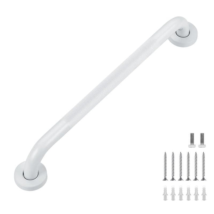 Grab Bars for Shower, 1 Pack 18-Inch Anti Slip Shower Handles for Elderly, Safety Shower Grab Bar, Stainless Steel Handicap Grab Bars for Bathroom (White 1" Diameter)