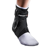 Zamst A2-DX Sports Ankle Brace with Protective Guards For High Ankle Sprains and Chronic Ankle Instability-for Basketball, Volleyball, Lacrosse, Football-Black, Right, XL