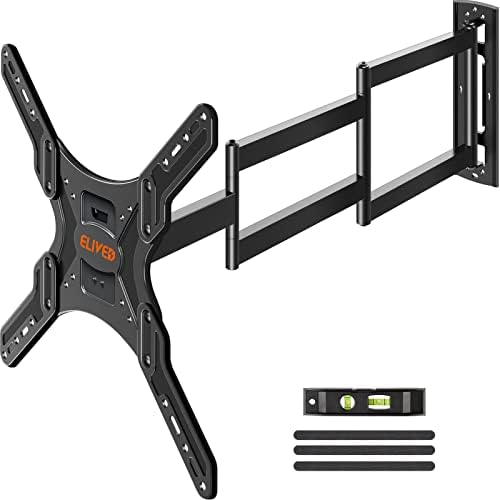 ELIVED Long Arm TV Wall Mount for Most 26-65 Inch TVs, 37.4 Inch Long Extension TV Mount Swivel and Tilt, Full Motion Wall Mount TV Bracket Fit Max VESA 400x400mm, Holds up to 77 lbs.