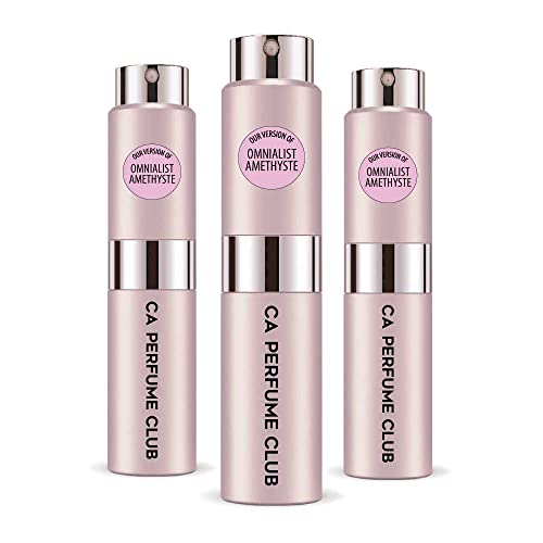 CA Perfume Impression of Omnialist Amethyste For Women Replica Version Fragrance Dupes Concentrated Long Lasting Eau de Parfum Spray Refillable Atomizer Bottle 0.27 Fl Oz-X3