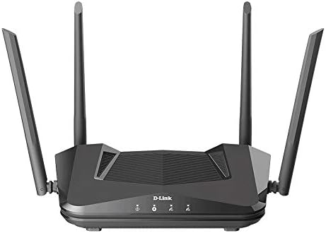 D-Link EXO WiFi 6 Router AX1500 MU-MIMO Voice Control Dual Band Gigabit Gaming Internet Network High Speed Performance WP3 (DIR-X1560-US), Black