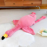 XQEYNT 63" Flamingo Stuffed Animal Plush Pillow Giant Stuffed Animal Plush Doll Pink Flamingo Plush Toys for Kids Birthday Christmas Decoration Gifts（Pink）