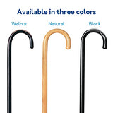 Carex Solid Wood Walking Cane - Wooden Canes for Men & Women with 250 lb Weight Capacity - 36” Long, 1" Diameter, Wood Canes with Walnut Finish - Rubber Tip Single Point Cane