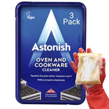 Astonish Oven & Cookware Cleaning Paste For Glass, Appliances, Ceramics, Stovetop & Pyrex - All Purpose Kitchen Cleaner - Stainless Steel Degreaser Removes Baked On Grease & Grime, 150g Tub (3 Pack)