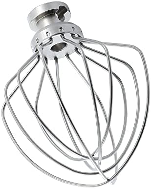 Stainless steel Wire Whip Attachment for KitchenAid Tilt-Head Stand Mixer Accessory K45SS Replacement, Egg Cream Stirrer, Cakes Mayonnaise Whisk, Whipping Egg White, Dishwasher Safe