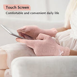 Evridwear Beauty Cotton Gloves with Touchscreen Fingers for SPA, Eczema, Dry Hands, Hand Care, Day and Night Moisturizing, 3 Sizes in Feather or Light Weight(6 Piars S/M, Light Weight Pink Color)