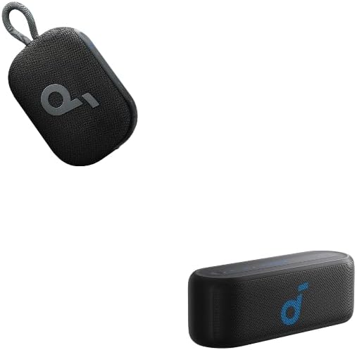 Soundcore Select 4 Go Select 2S by Anker, Portable Bluetooth Speaker with 20W Stereo Sound, BassUp Technology, 16-Hour Playtime, Wireless Stereo Pairing, IPX7 Waterproof for Hiking