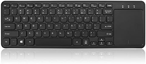 Adesso WKB-4050UB Wireless Keyboard with Built-in Touchpad, 24GHz RF Technology, Ultra-Slim Scissor Switch Keys, 30ft Range, USB Wireless Receiver