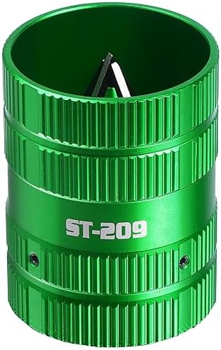 Metal Pipe Reamer for Copper PVC Pipe, Deburring Tool, PlumbingTools, 1/4” to 1-5/8” Inner/Outer Tubing Cleaner, Tube Chamfering Tool (Green)