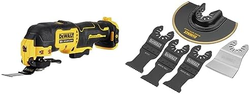 DEWALT XTREME 12V MAX Cordless Oscillating Tool (DCS353B) and Oscillating Tool Blades Kit, 5-Piece (DWA4216)
