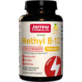 Jarrow Formulas Methyl B-12 1000 mcg - 100 Chewable Tablets, Lemon - Pack of 2 - Bioactive Vitamin B12 - Supports Energy Production, Brain Health & Metabolism - Gluten Free - 200 Total Servings