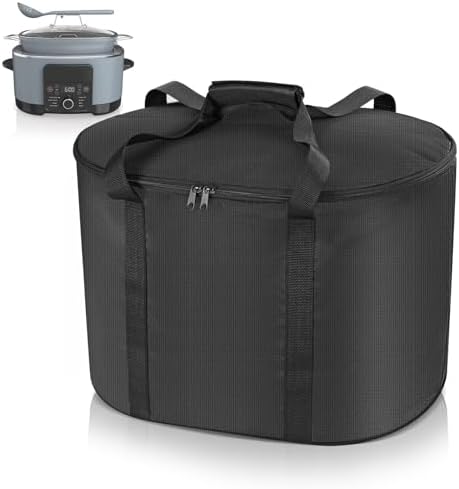 Insulated Slow Cooker Carrying Bag - Travel Bag Carrier Compatible with Ninja Foodi Possible Cooker Pro MC1000, MC1001 - Multi Cooker Carry Bag Accessories Fit From 8.5 Qt To 10 Qt Slow Cooker