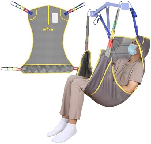 500lbs Mesh Full Body Sling for Lift - Patient Transfer Sling with Wide Pads for Elderly & Disabled,Compatible and Multi-Scene Transfer