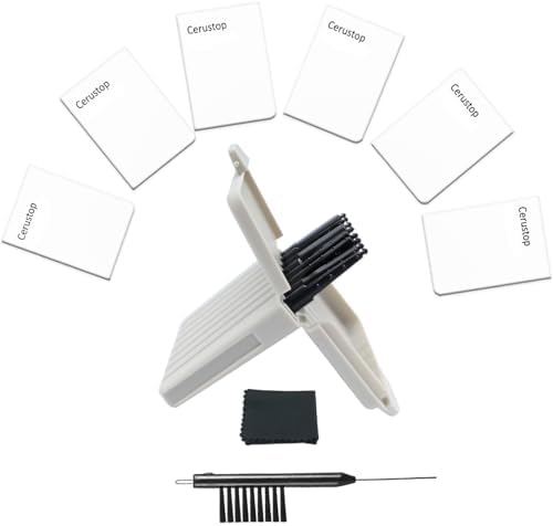 48 Pieces Cerustop Wax Guards (1.3mm) Replacement Filters for Phonak/Unitron/Resound/Beltone/Widex Hearing Aids - Cleaning Brush Tools and Carry Case-6packs