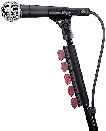 D'Addario Accessories Mic Stand Pick Holder - Guitar Pick Holder for Mic Stands - Holds 10 Guitar Picks of Any Gauge and Size