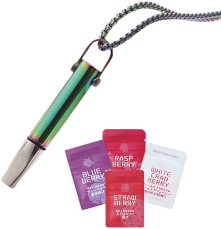 Breathing Necklace Classic Shift, Breathe Free Necklace with Fruit Flavour Cotton Core, for Mindfulness and Relaxation, Habitual Breath Practice, Anxiety Relief Breathing Tool